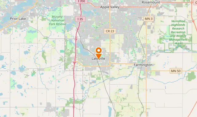 Street map of Lakeville, MN
