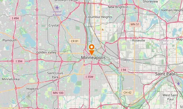 Street map of Minneapolis, MN