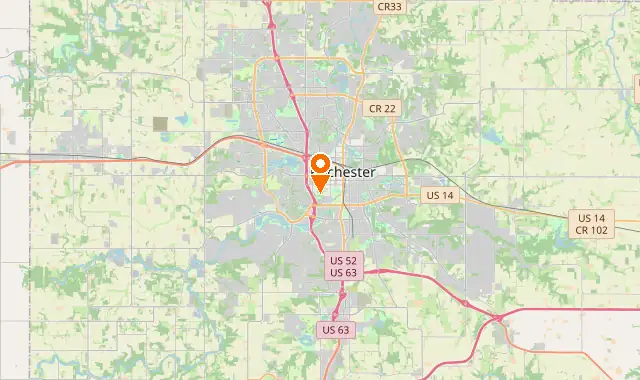 Street map of Rochester, MN