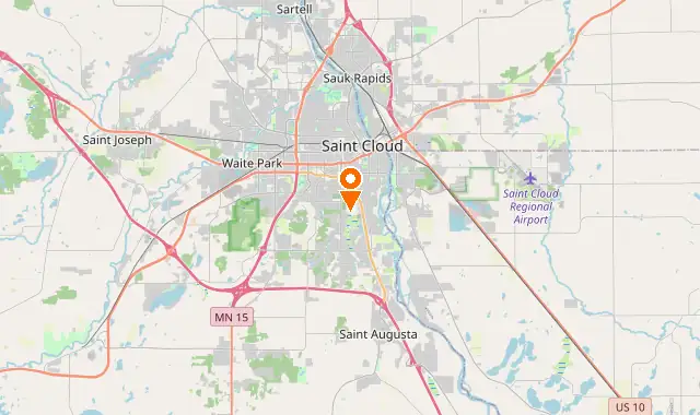 Street map of Saint Cloud, MN