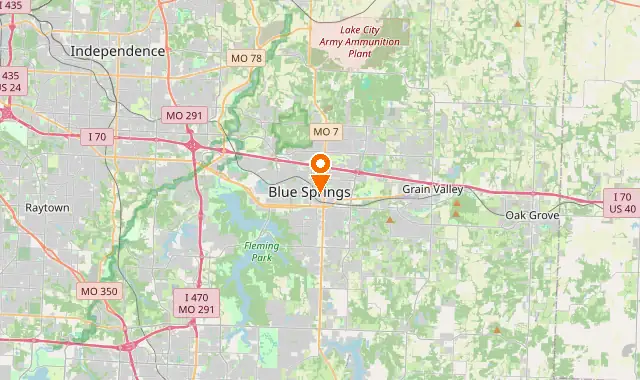 Street map of Blue Springs, MO