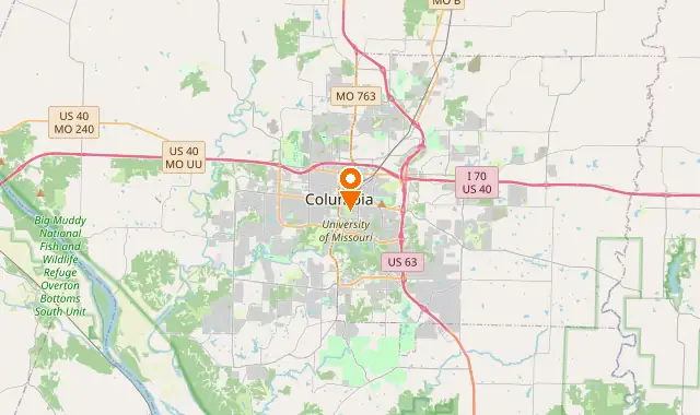 Street map of Columbia, MO