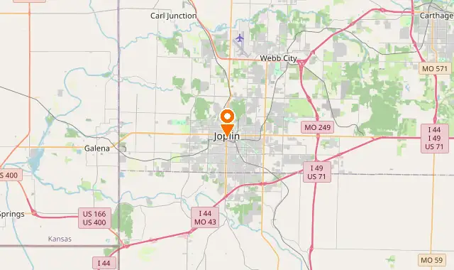 Street map of Joplin, MO