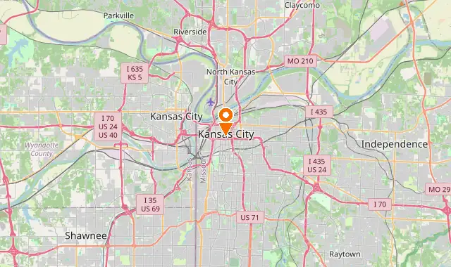 Street map of Kansas City, MO