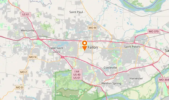 Street map of O Fallon, MO