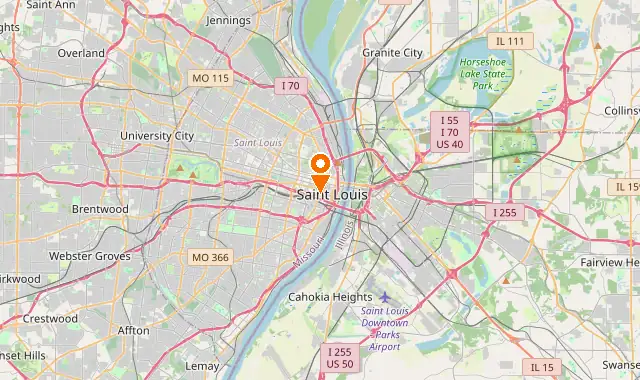 Street map of Saint Louis, MO