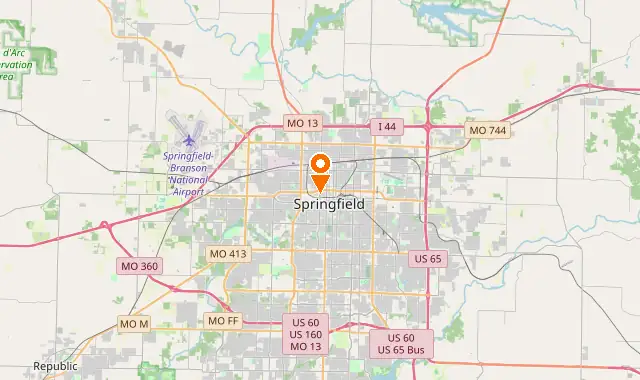 Street map of Springfield, MO