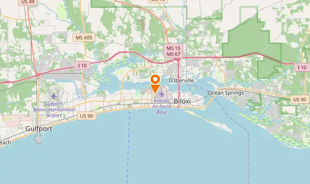 Street map of Biloxi, MS
