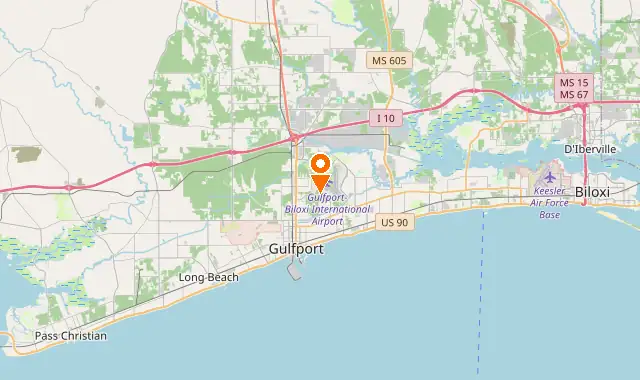 Street map of Gulfport, MS