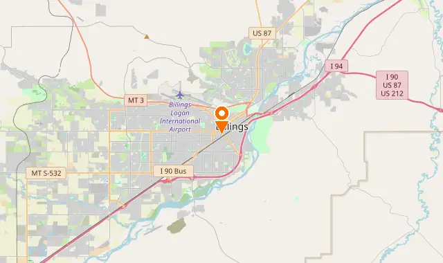 Street map of Billings, MT