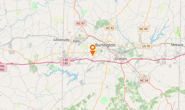 Street map of Burlington, NC