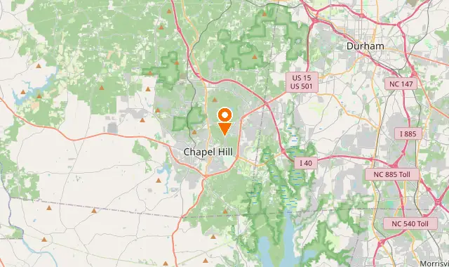 Street map of Chapel Hill, NC