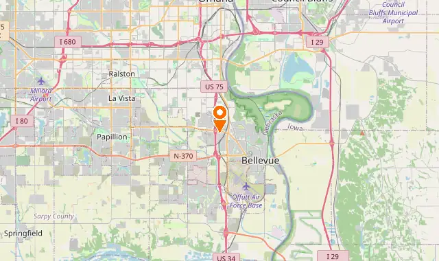 Street map of Bellevue, NE