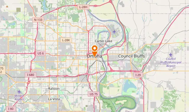 Street map of Omaha, NE
