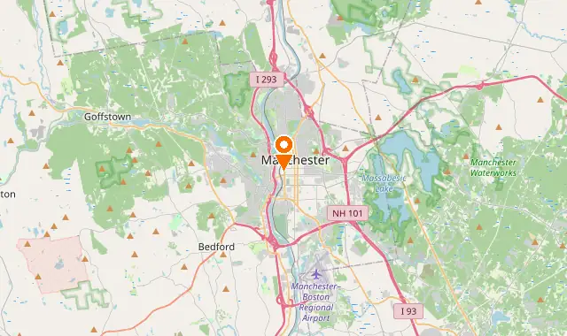 Street map of Manchester, NH
