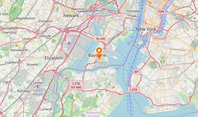 Street map of Bayonne, NJ