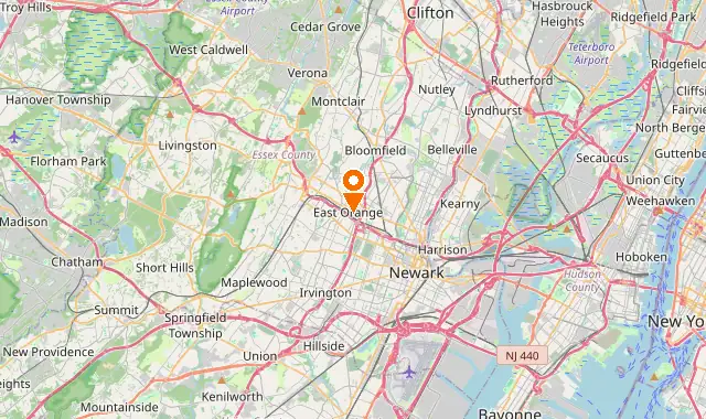Street map of East Orange, NJ