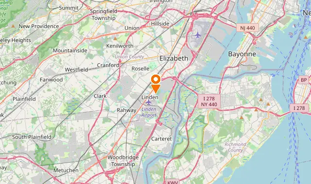 Street map of Linden, NJ