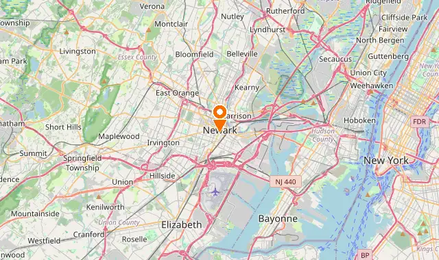 Street map of Newark, NJ
