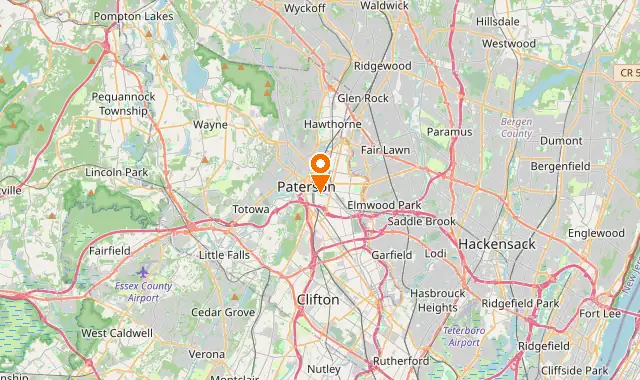 Street map of Paterson, NJ
