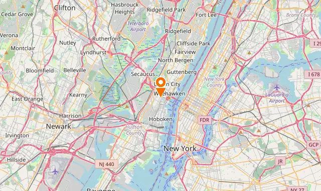 Street map of Union City, NJ