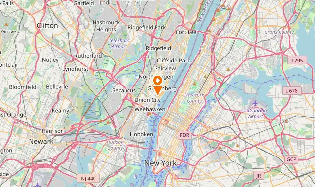 Street map of West New York, NJ