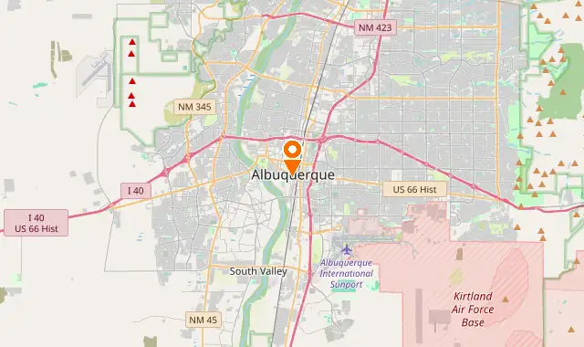 Street map of Albuquerque, NM