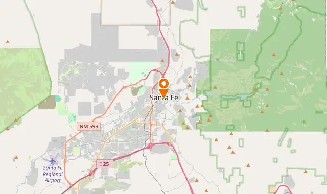 Street map of Santa Fe, NM