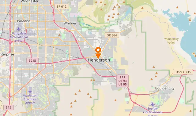 Street map of Henderson, NV