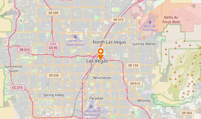 Street map of Las Vegas, NV