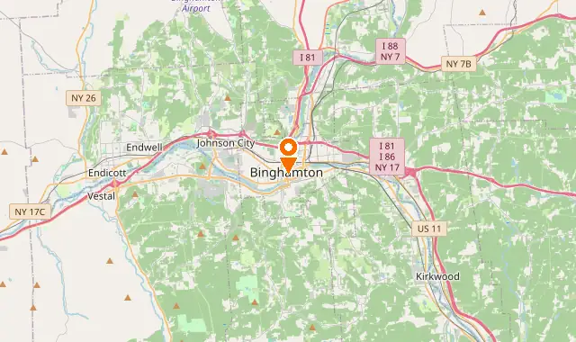 Street map of Binghamton, NY