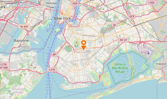 Street map of Brooklyn, NY