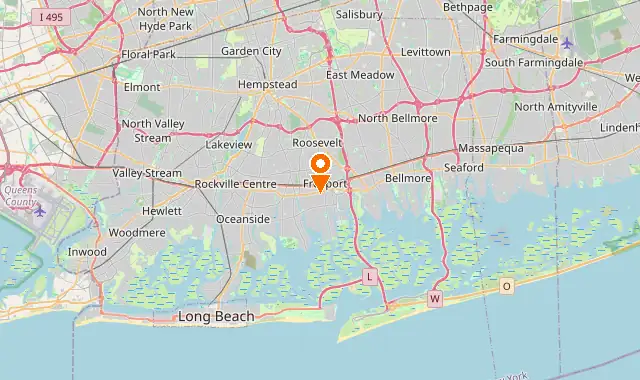 Street map of Freeport, NY