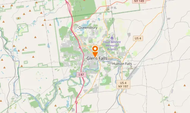 Street map of Glens Falls, NY