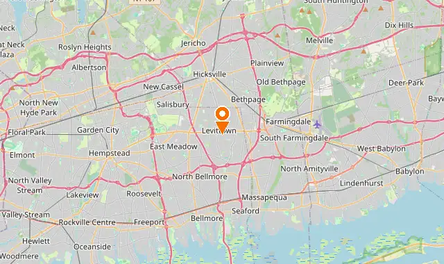 Street map of Levittown, NY