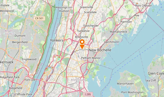 Street map of Mount Vernon, NY