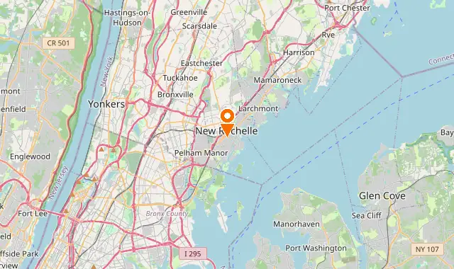 Street map of New Rochelle, NY