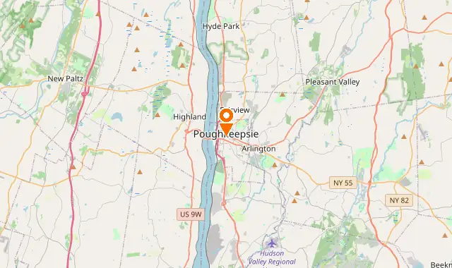 Street map of Poughkeepsie, NY