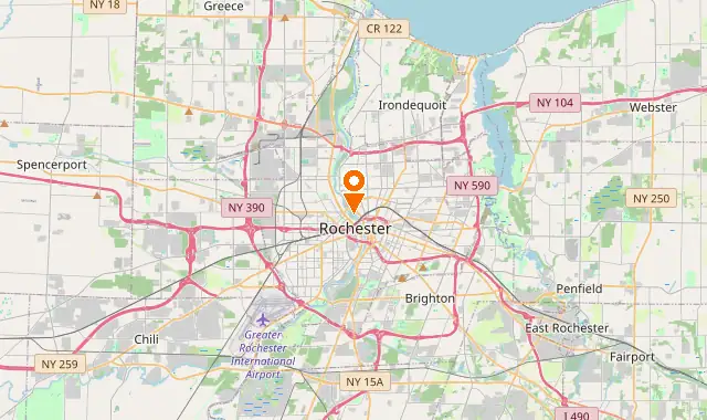 Street map of Rochester, NY