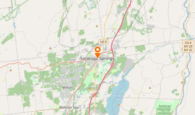 Street map of Saratoga Springs, NY