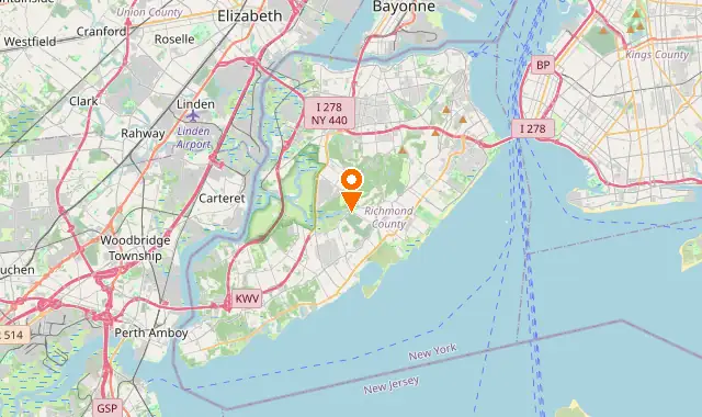Street map of Staten Island, NY
