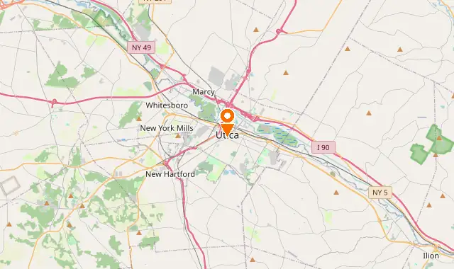 Street map of Utica, NY