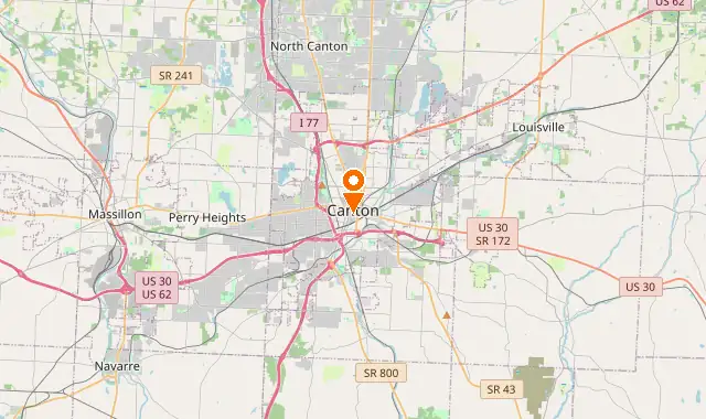 Street map of Canton, OH