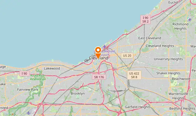 Street map of Cleveland, OH