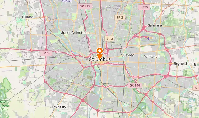 Street map of Columbus, OH