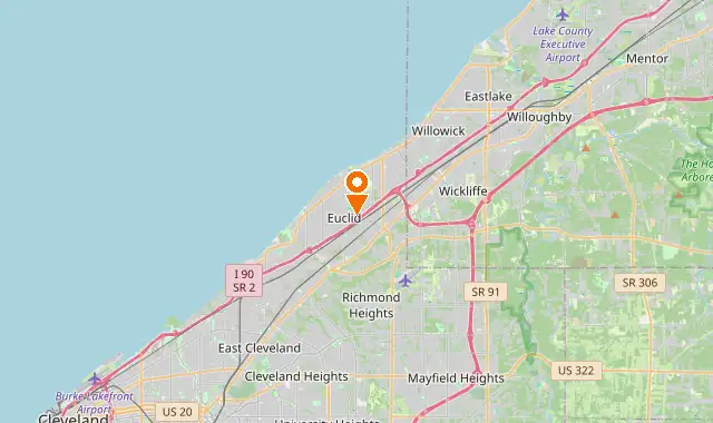 Street map of Euclid, OH