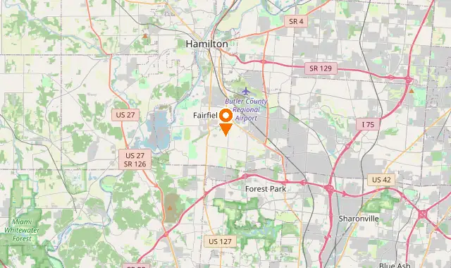 Street map of Fairfield, OH