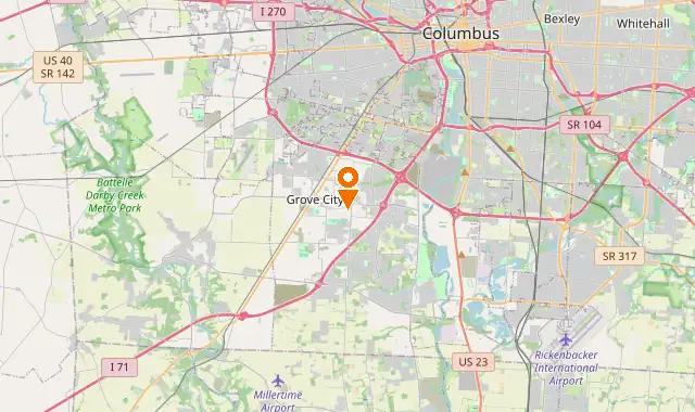 Street map of Grove City, OH