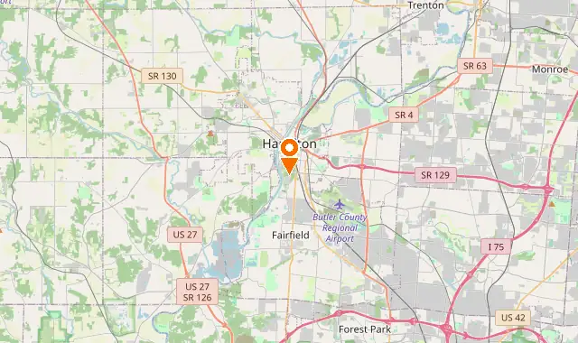 Street map of Hamilton, OH