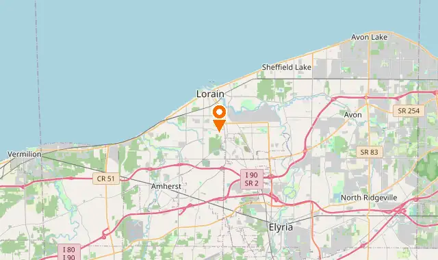 Street map of Lorain, OH